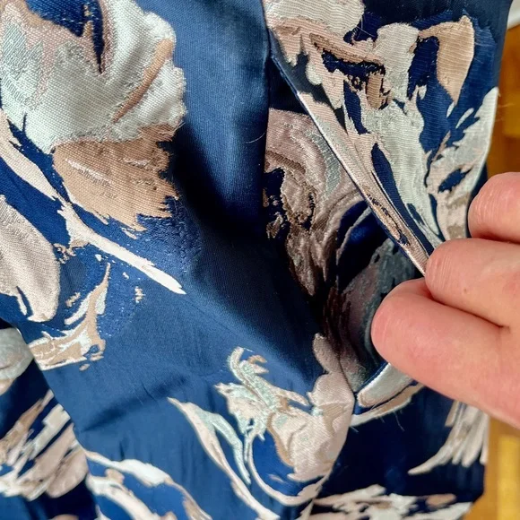 Eliza J Navy and Pale Pink Floral Ball Gown - Picture 11 of 17